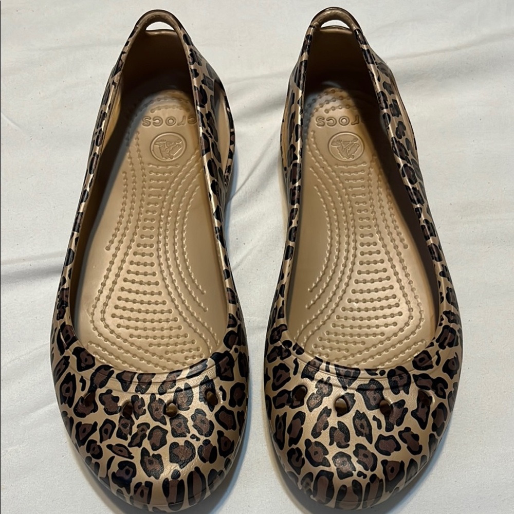 CROCS Animal Print Flats